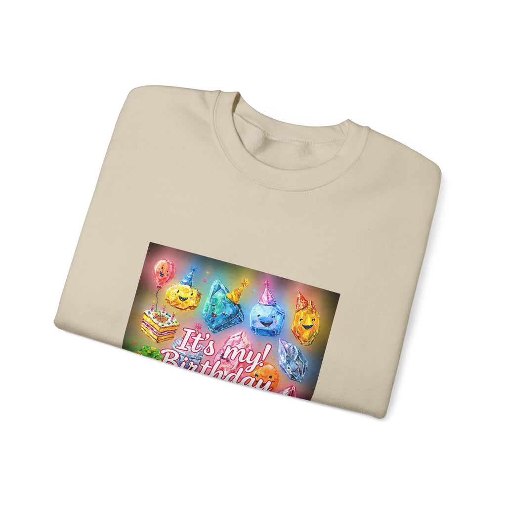 It's My Birthday Crystal Party Crewneck | Earth Tones & Brights