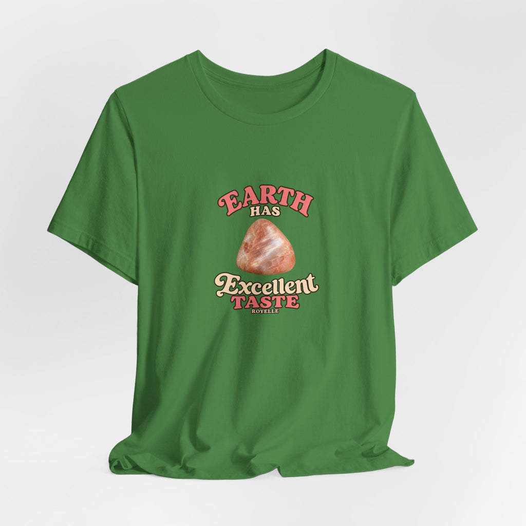 Earth Has Excellent Taste — Peach Moonstone Tee | Greens