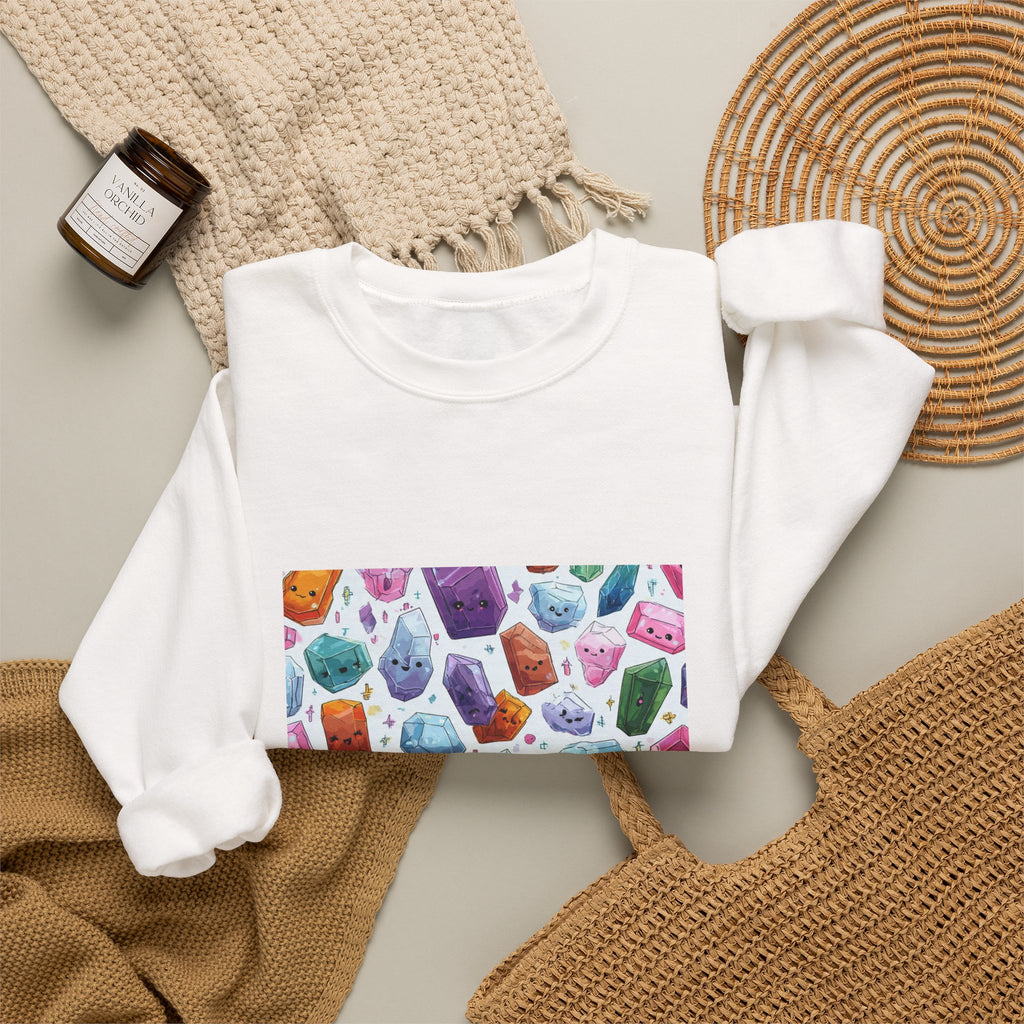 Pastel Crystal Friends Crewneck | Neutrals & Reds