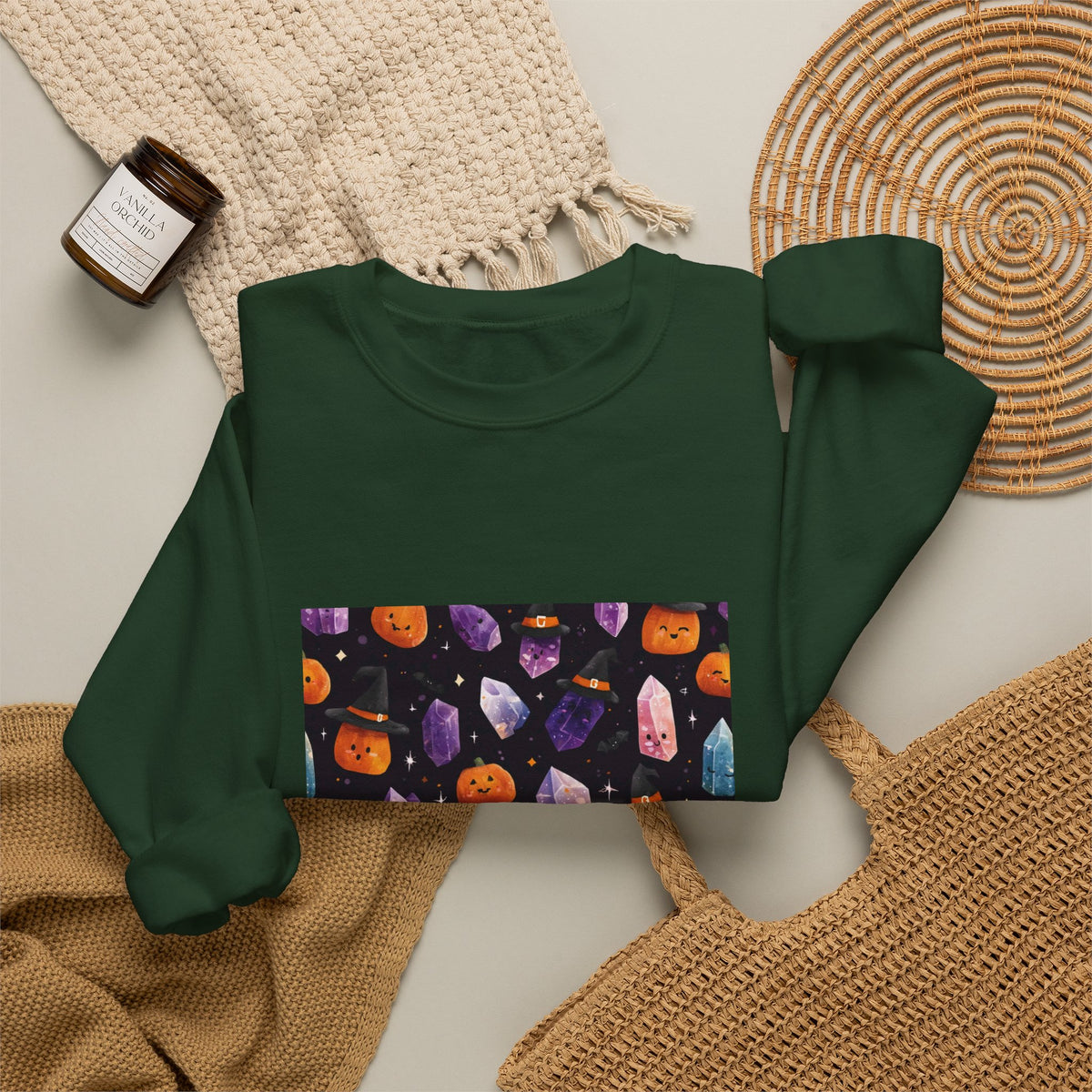 Halloween Crystal Party Crewneck | Blues, Purples & Pinks