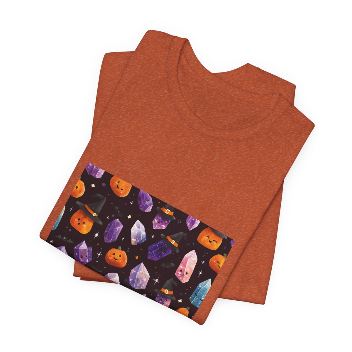Halloween Crystal Party T-Shirt | Earthy Reds & Browns
