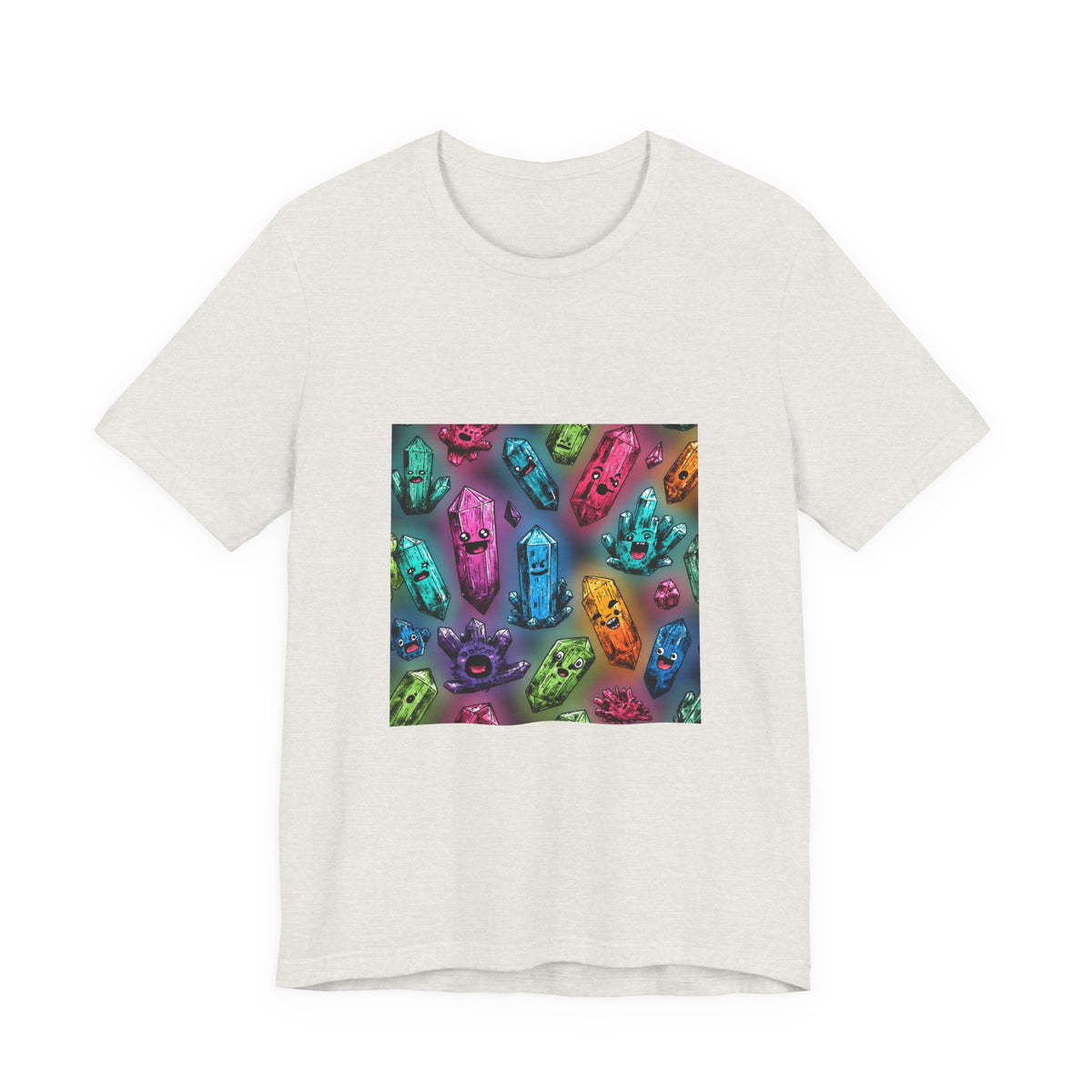 Colorful Crystal Characters T-Shirt | Sandy Neutrals & Oranges