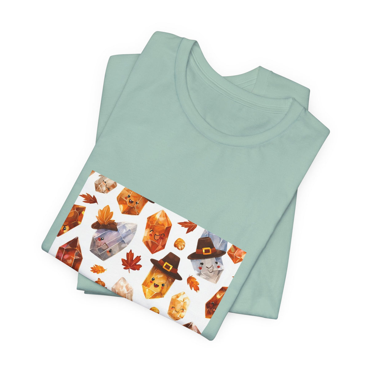 Thanksgiving Crystal Harvest T-Shirt | Soft Blues