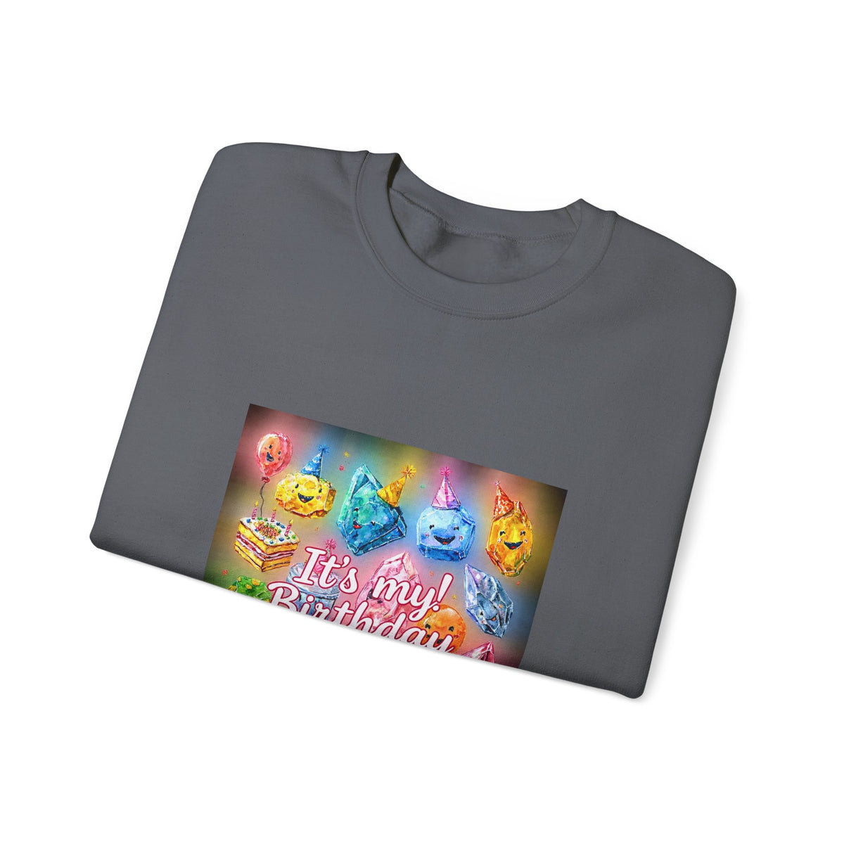 It's My Birthday Crystal Party Crewneck | Neutrals & Reds