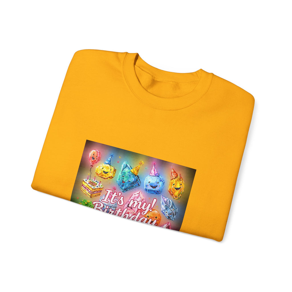 It's My Birthday Crystal Party Crewneck | Earth Tones & Brights