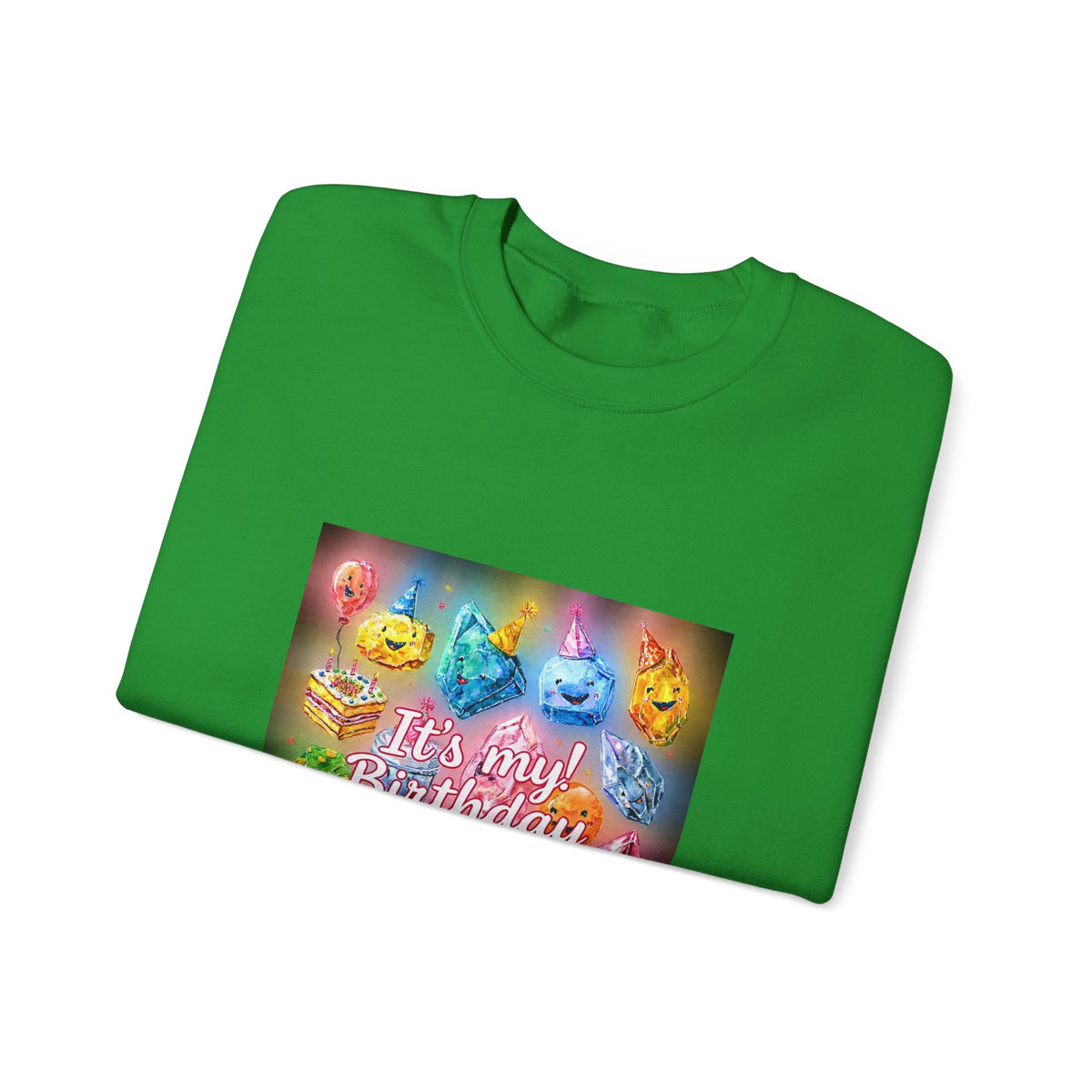 It's My Birthday Crystal Party Crewneck | Earth Tones & Brights
