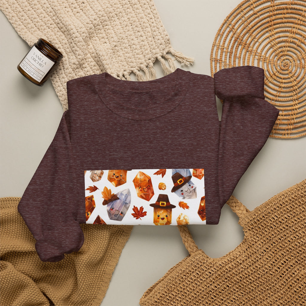 Thanksgiving Crystal Harvest Crewneck | Earth Tones & Brights