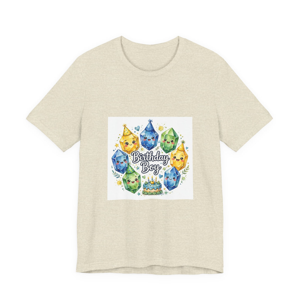 Birthday Boy Crystal Party T-Shirt | Sandy Neutrals & Oranges