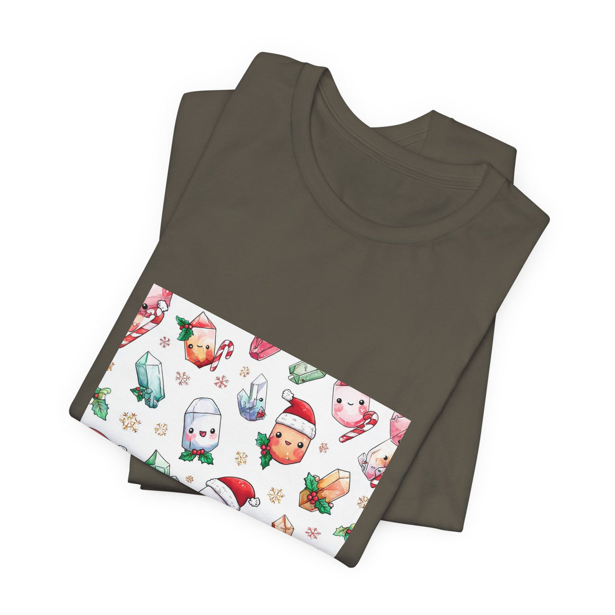 Pastel Christmas Crystal Friends T-Shirt | Greens