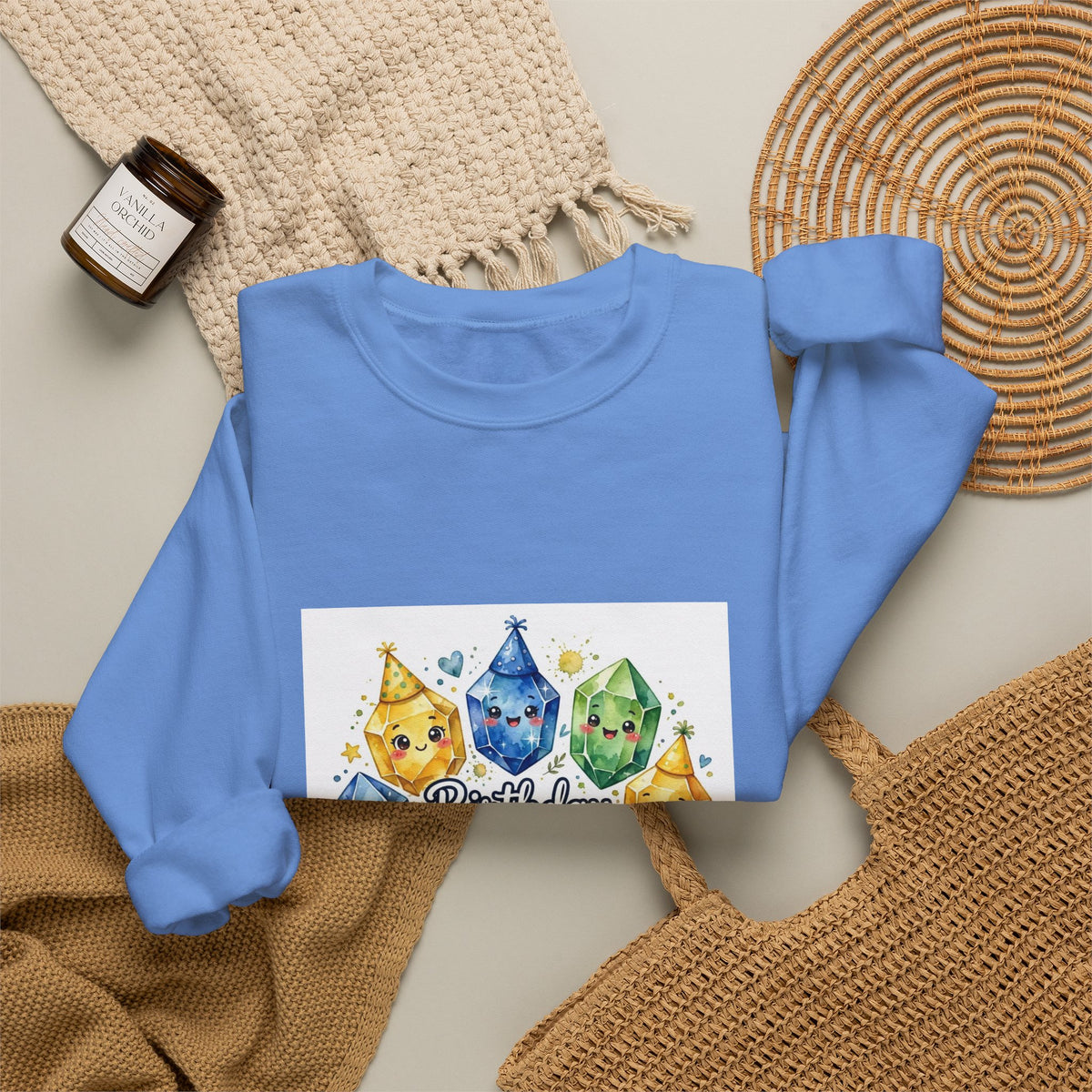 Birthday Boy Crystal Party Crewneck | Blues, Purples & Pinks