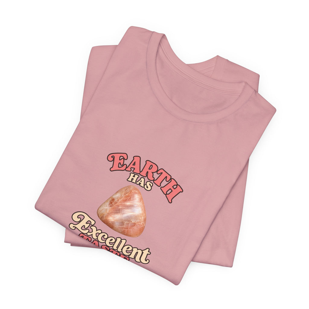 Earth Has Excellent Taste — Peach Moonstone Tee | Pinks & Orchid