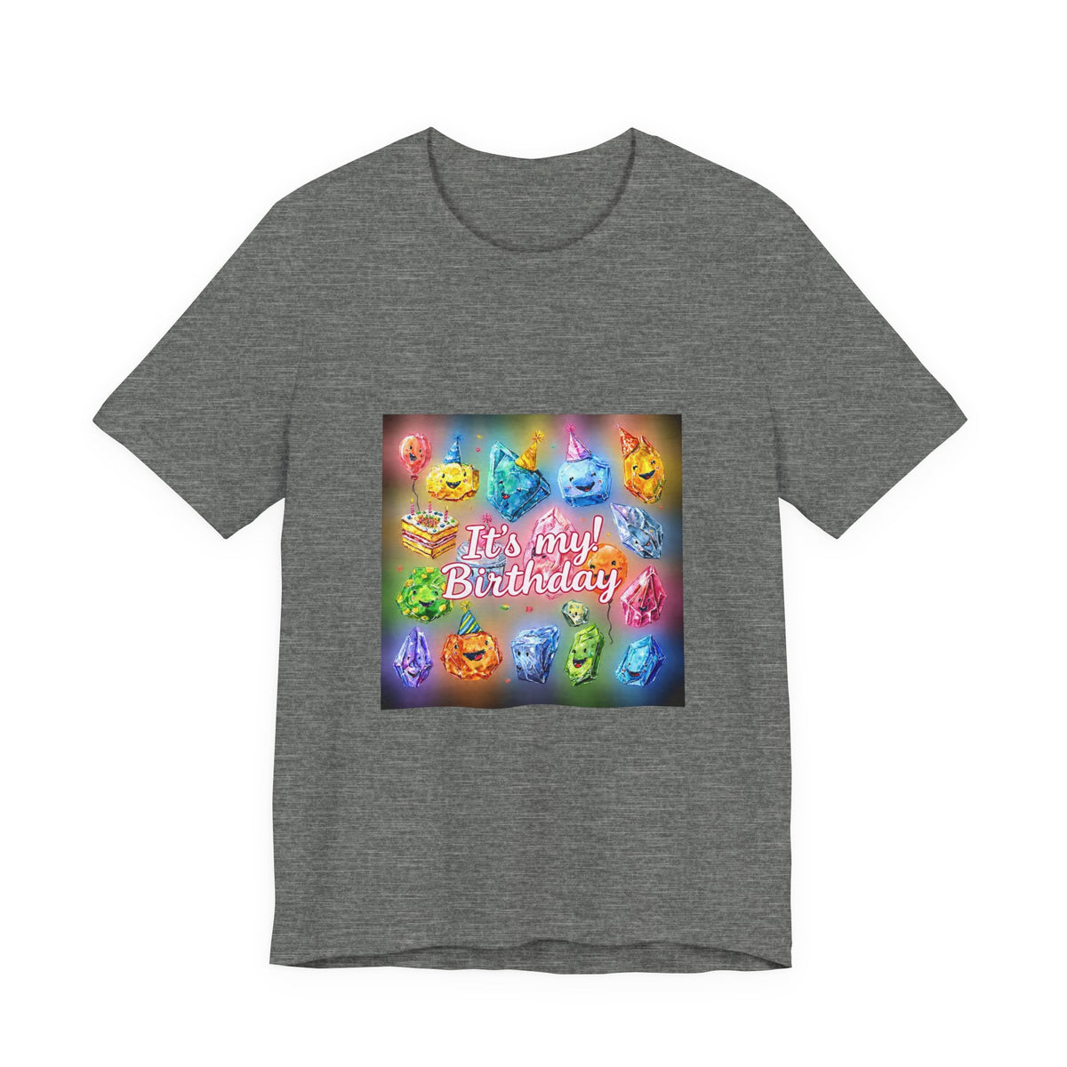 It's My Birthday Crystal Party T-Shirt | Light Neutrals