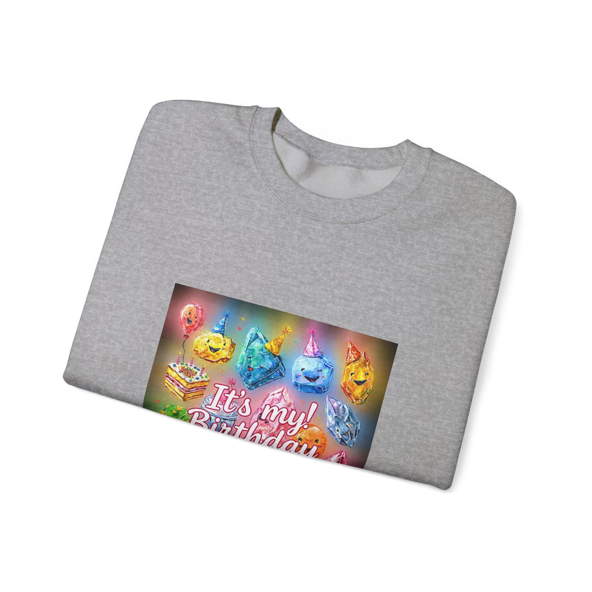 It's My Birthday Crystal Party Crewneck | Neutrals & Reds