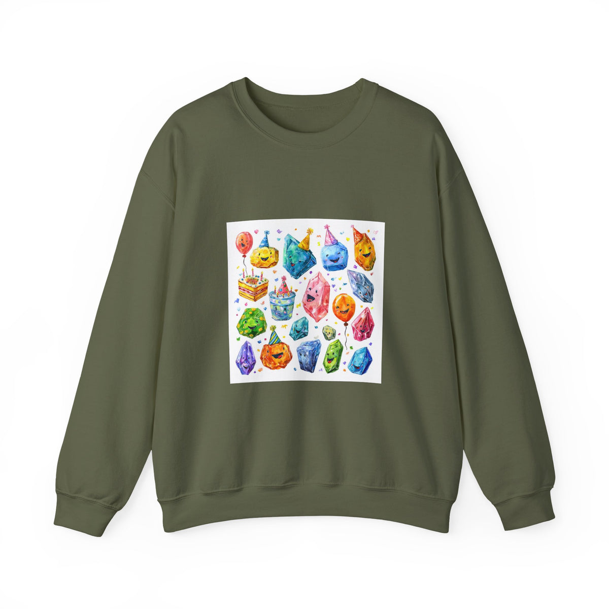 Crystal Birthday Party Crewneck | Earth Tones & Brights