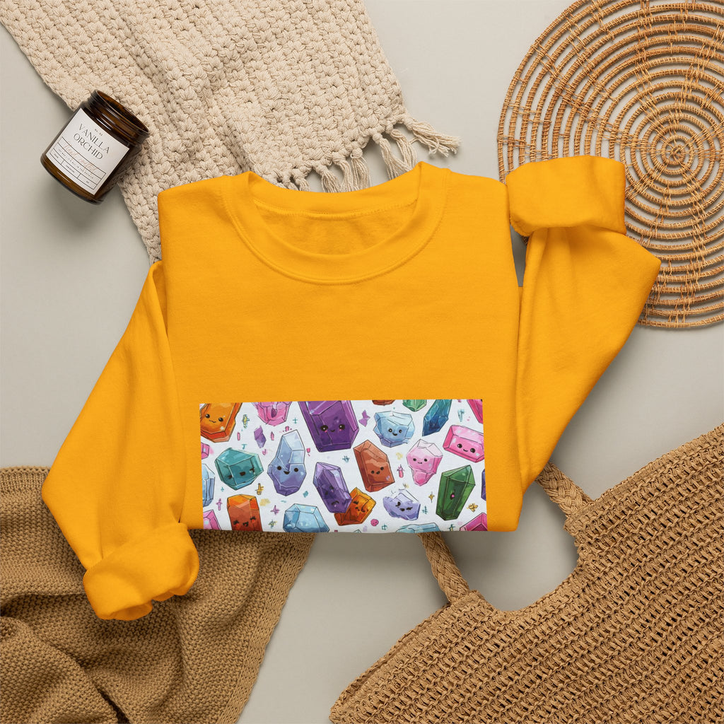 Pastel Crystal Friends Crewneck | Earth Tones & Brights
