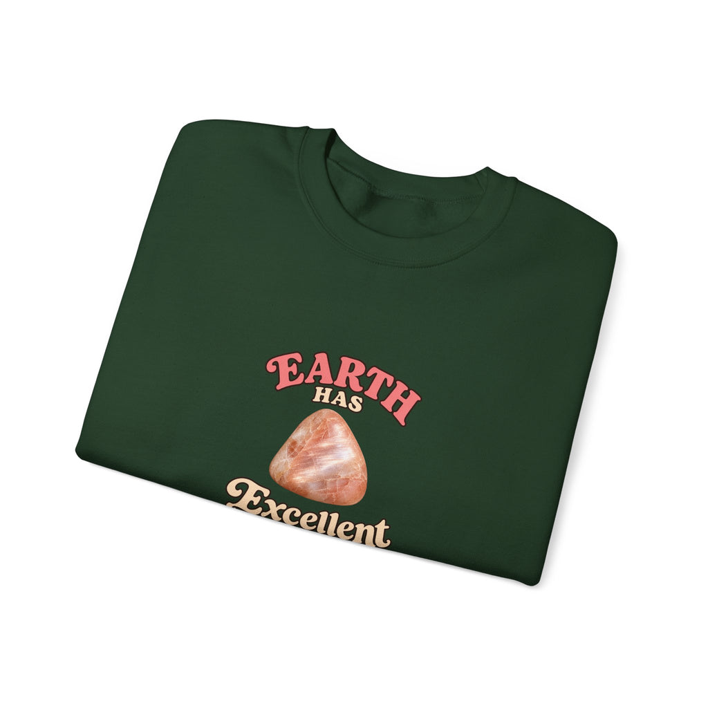 Earth Has Excellent Taste — Peach Moonstone Crewneck | Blues, Purples & Pinks
