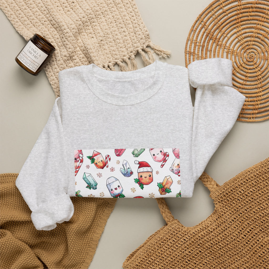 Pastel Christmas Crystal Friends Crewneck | Neutrals & Reds