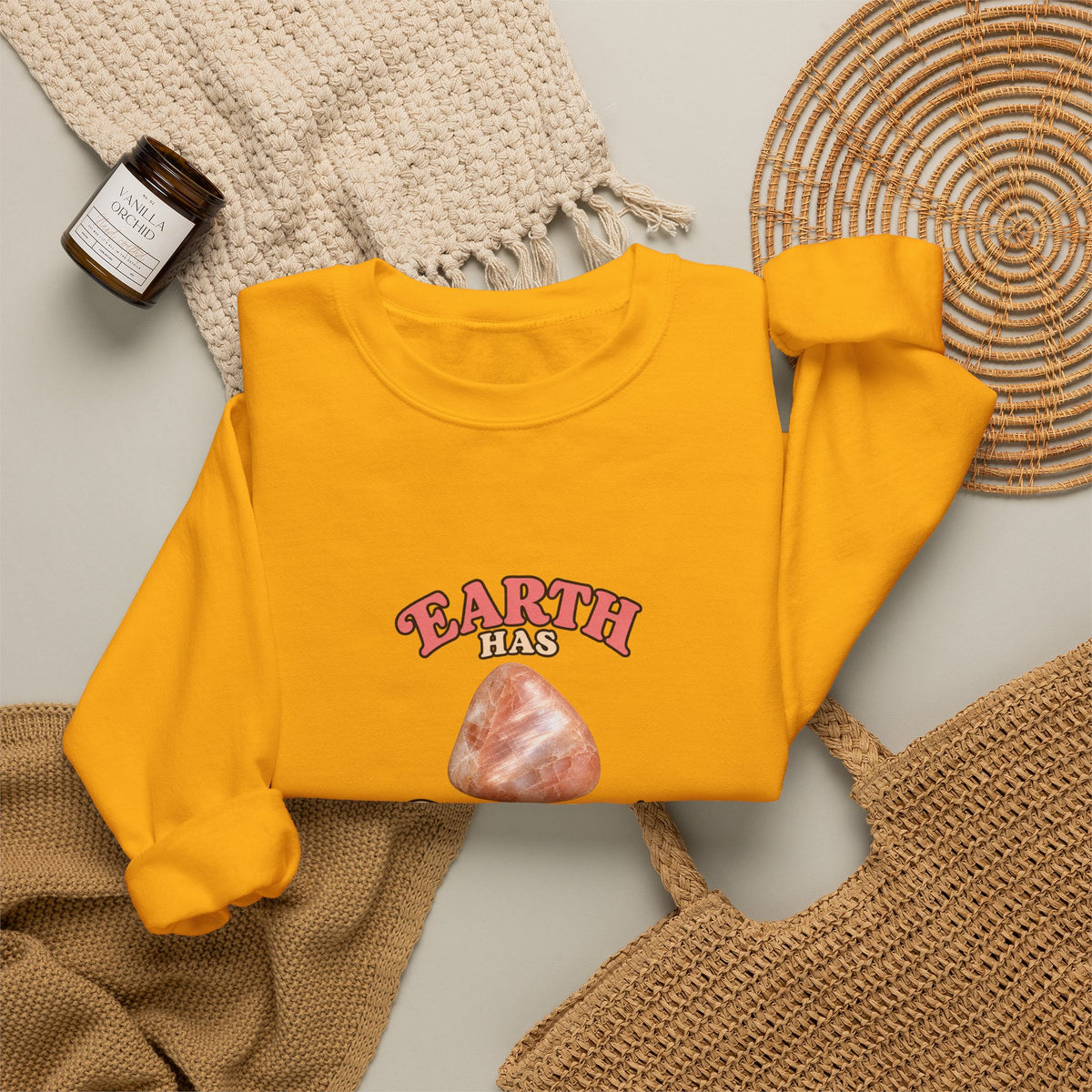 Earth Has Excellent Taste — Peach Moonstone Crewneck | Earth Tones & Brights