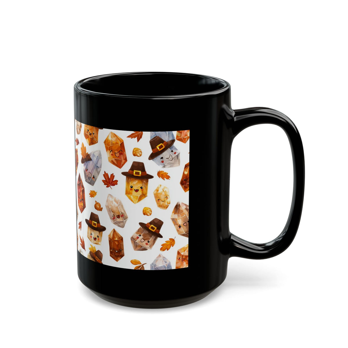 Thanksgiving Crystal Harvest Black Mug