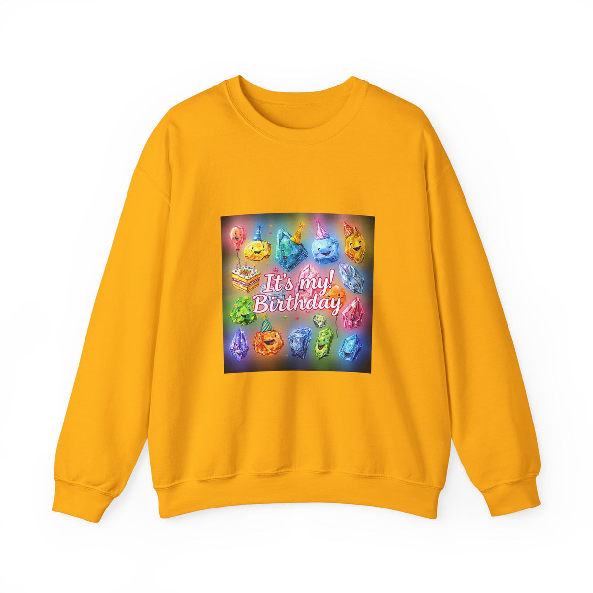 It's My Birthday Crystal Party Crewneck | Earth Tones & Brights