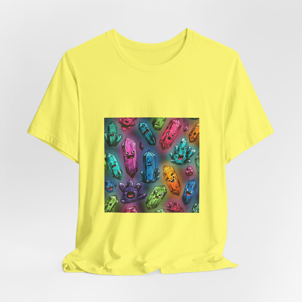 Colorful Crystal Characters T-Shirt | Golds, Mints & Teal