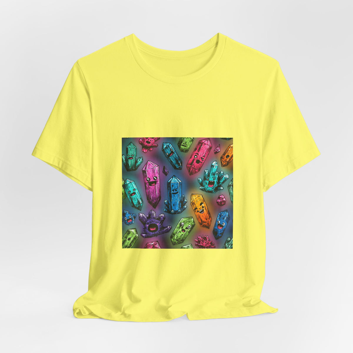 Colorful Crystal Characters T-Shirt | Golds, Mints & Teal