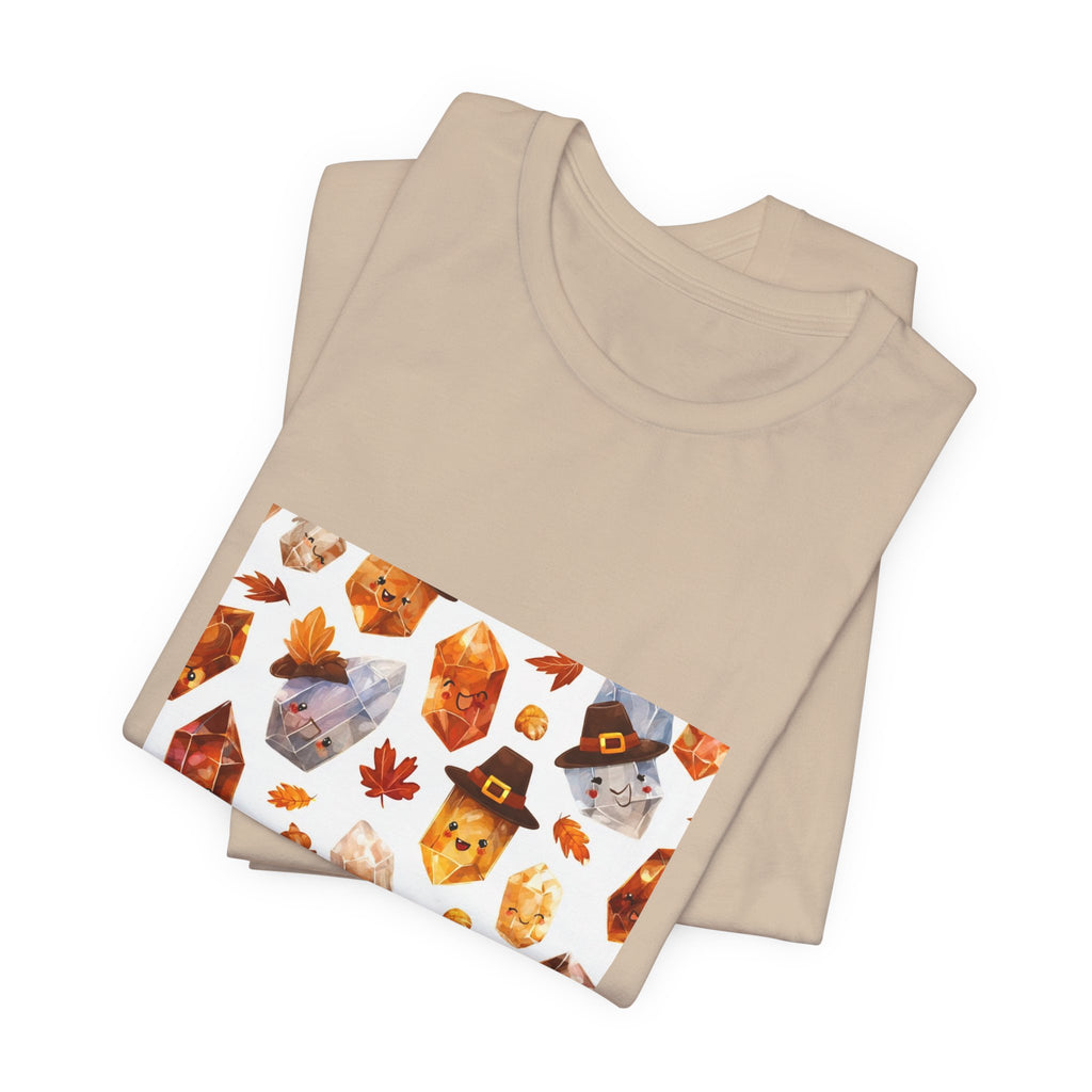 Thanksgiving Crystal Harvest T-Shirt | Sandy Neutrals & Oranges