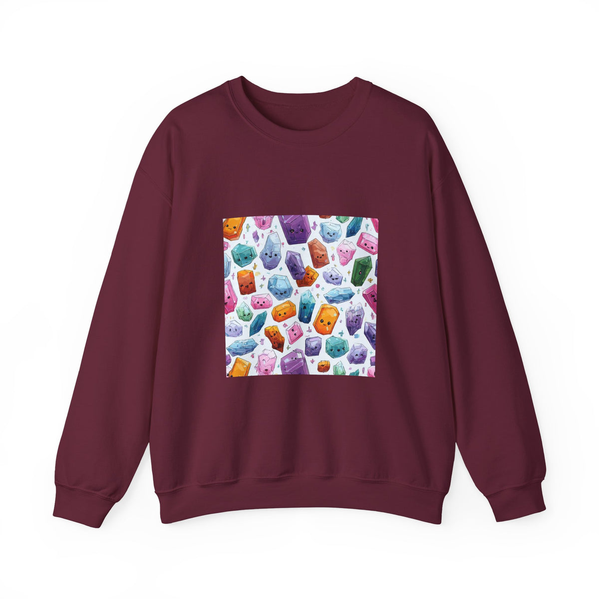 Pastel Crystal Friends Crewneck | Earth Tones & Brights