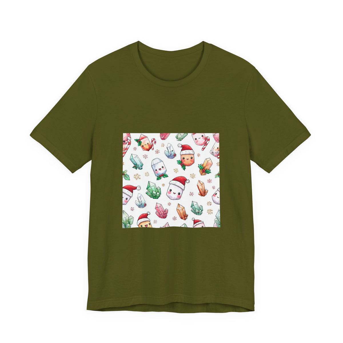 Pastel Christmas Crystal Friends T-Shirt | Greens