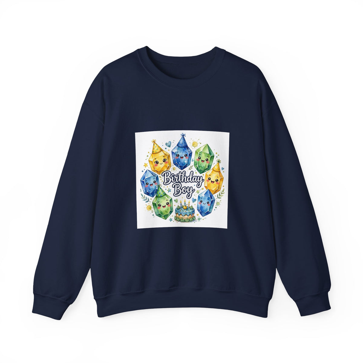 Birthday Boy Crystal Party Crewneck | Blues, Purples & Pinks