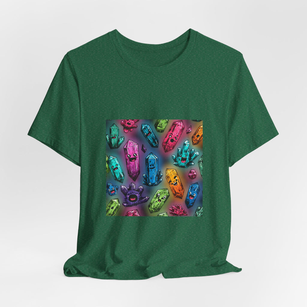 Colorful Crystal Characters T-Shirt | Greens