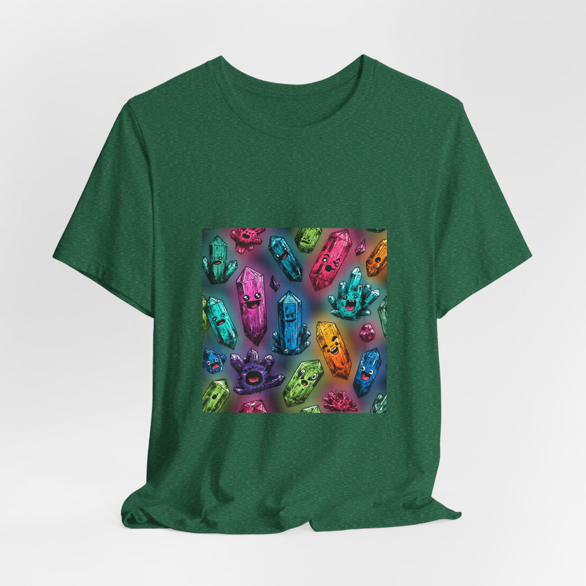 Colorful Crystal Characters T-Shirt | Greens