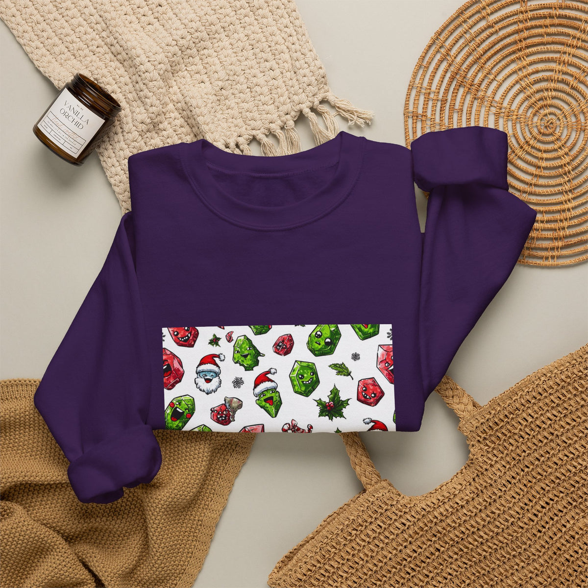 Christmas Crystal Cheer Crewneck | Blues, Purples & Pinks