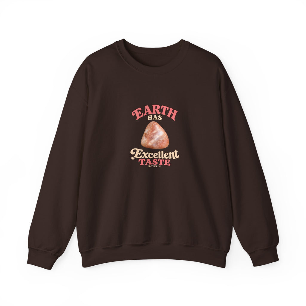 Earth Has Excellent Taste — Peach Moonstone Crewneck | Earth Tones & Brights