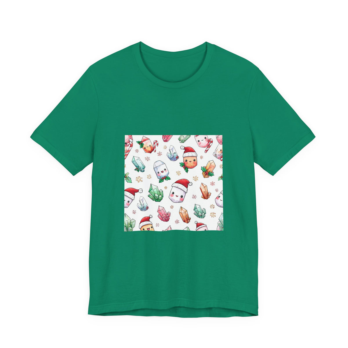 Pastel Christmas Crystal Friends T-Shirt | Greens