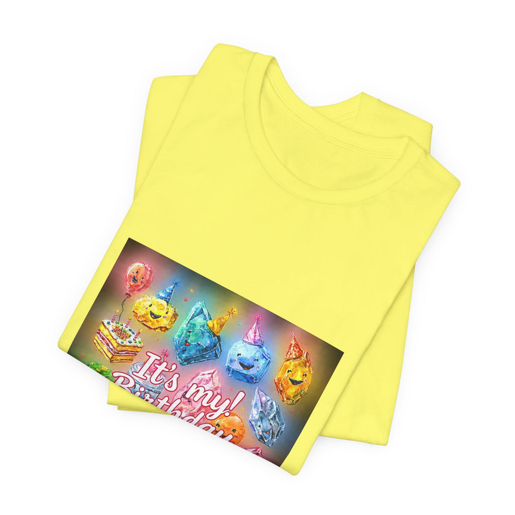 It's My Birthday Crystal Party T-Shirt | Golds, Mints & Teal