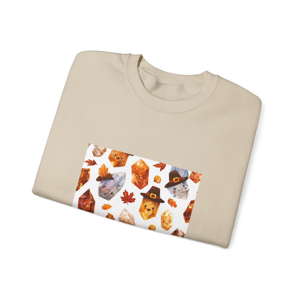 Thanksgiving Crystal Harvest Crewneck | Earth Tones & Brights