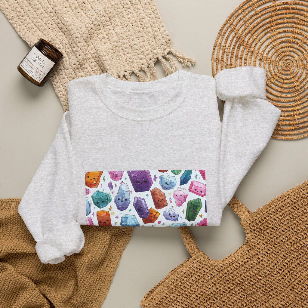Pastel Crystal Friends Crewneck | Neutrals & Reds