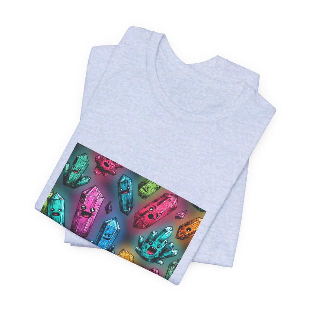 Colorful Crystal Characters T-Shirt | Soft Blues