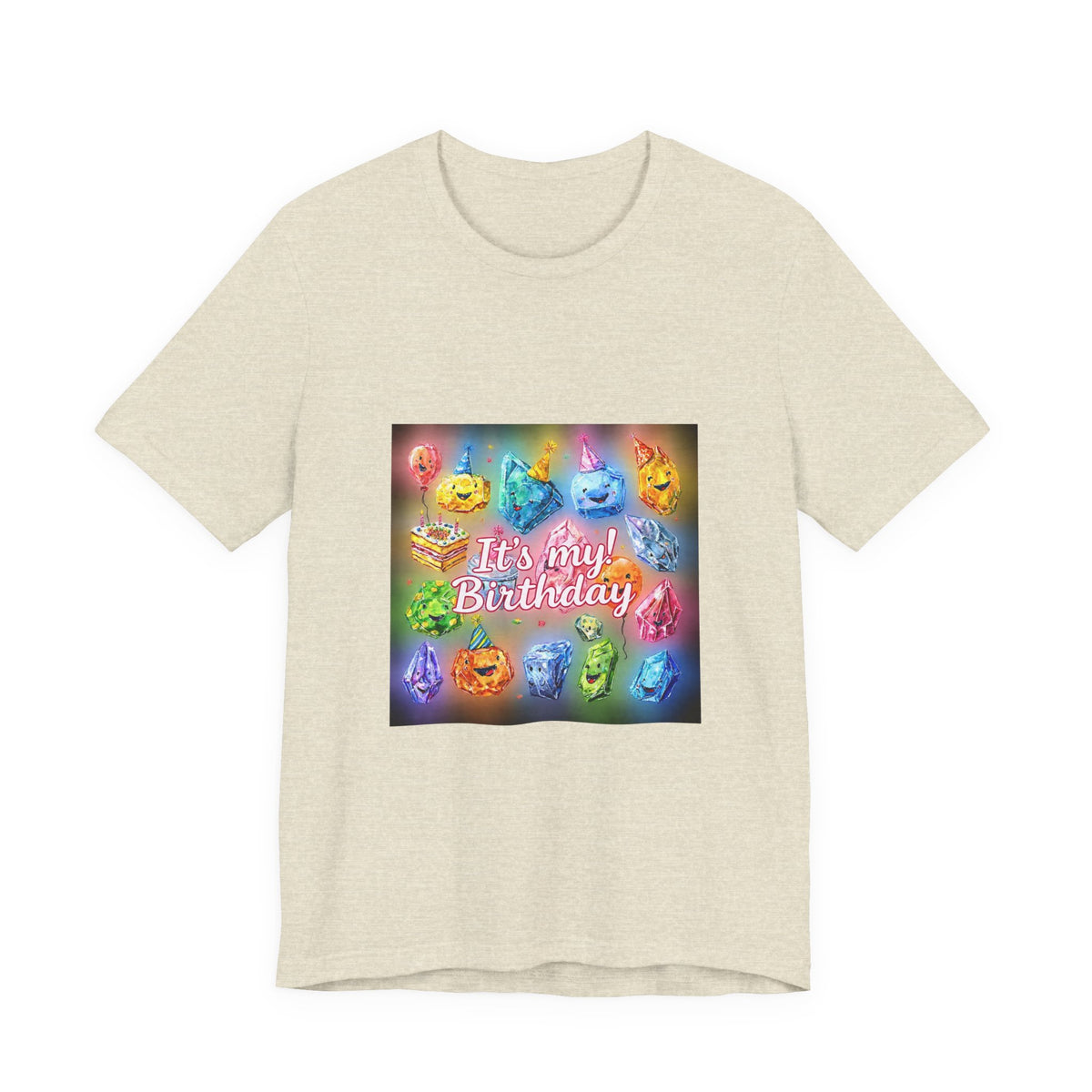 It's My Birthday Crystal Party T-Shirt | Sandy Neutrals & Oranges