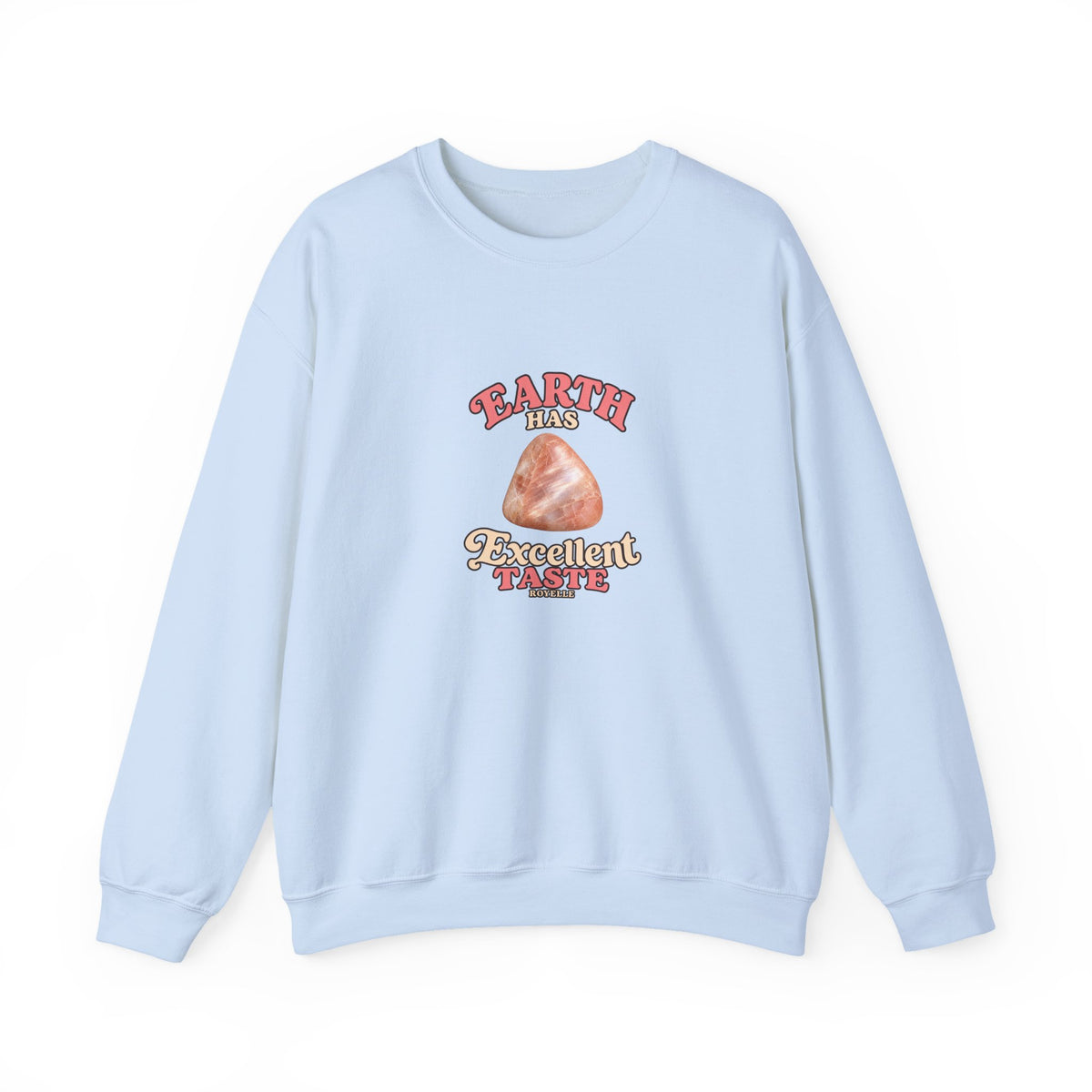 Earth Has Excellent Taste — Peach Moonstone Crewneck | Blues, Purples & Pinks