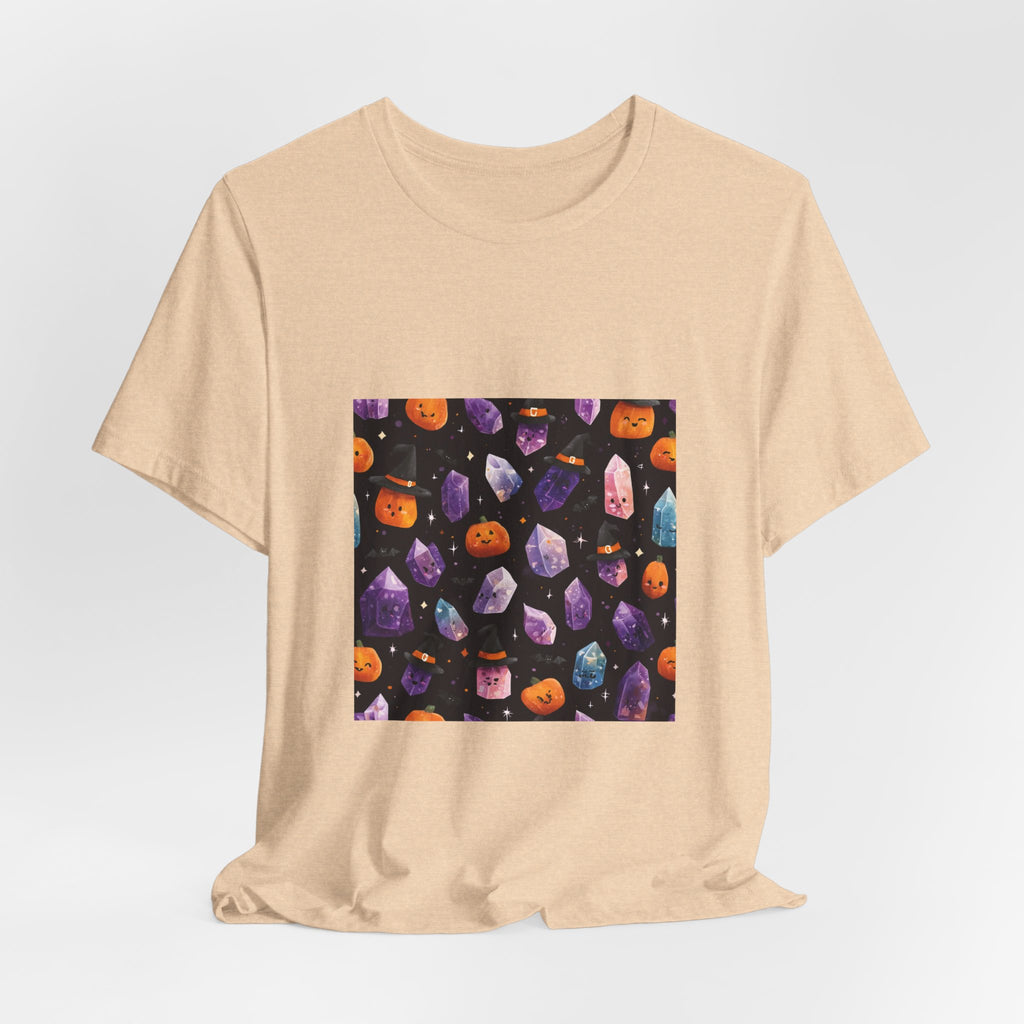 Halloween Crystal Party T-Shirt | Sandy Neutrals & Oranges