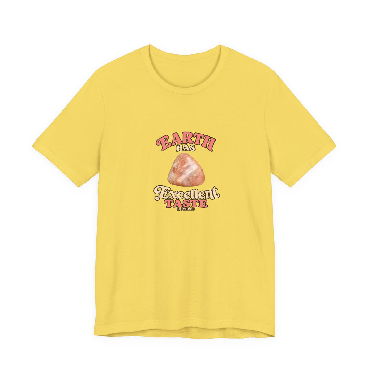 Earth Has Excellent Taste — Peach Moonstone Tee | Golds, Mints & Teal