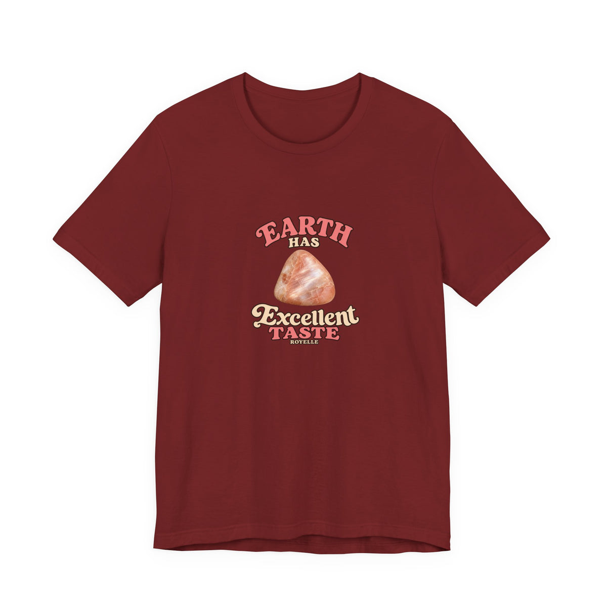 Earth Has Excellent Taste — Peach Moonstone Tee | Earthy Reds & Browns