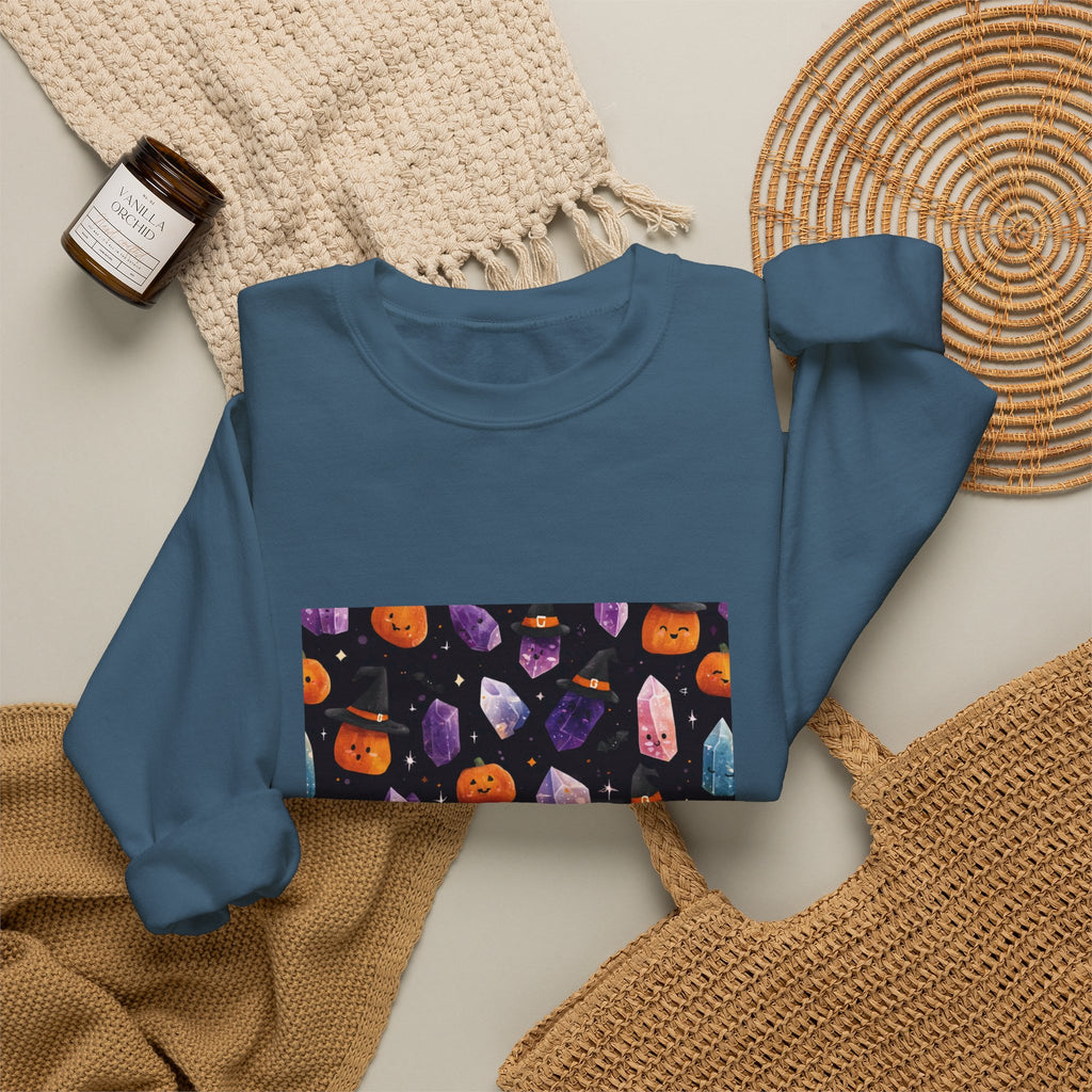 Halloween Crystal Party Crewneck | Blues, Purples & Pinks