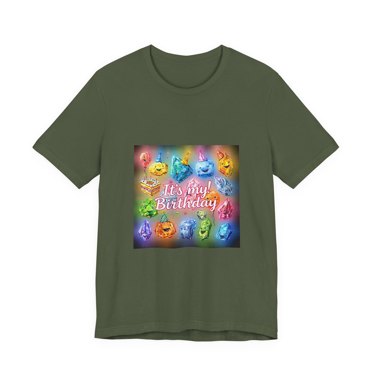 It's My Birthday Crystal Party T-Shirt | Greens