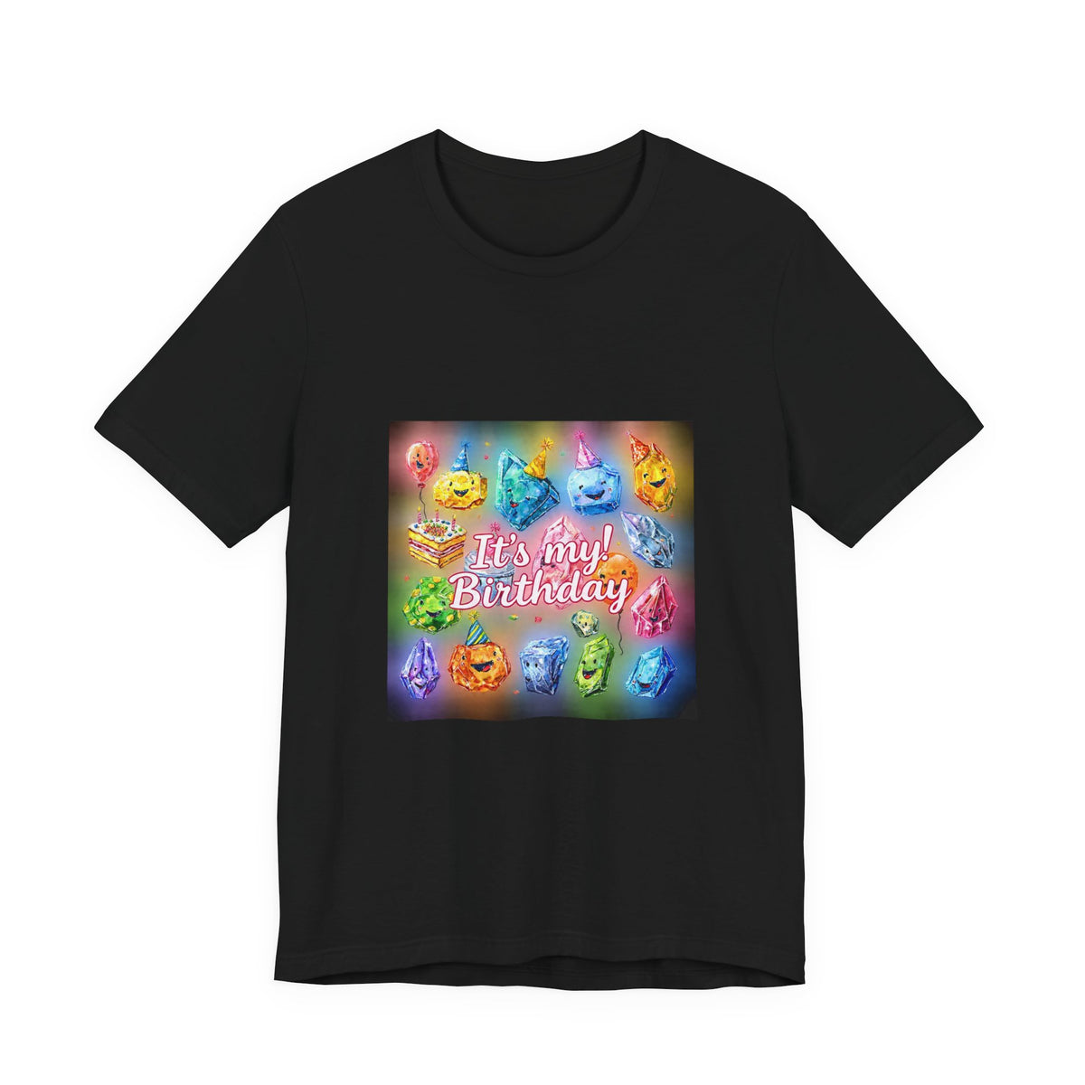 It's My Birthday Crystal Party T-Shirt | Dark Neutrals & Reds