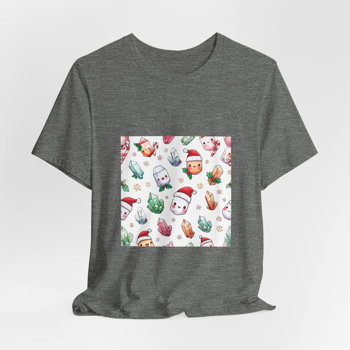 Pastel Christmas Crystal Friends T-Shirt | Light Neutrals