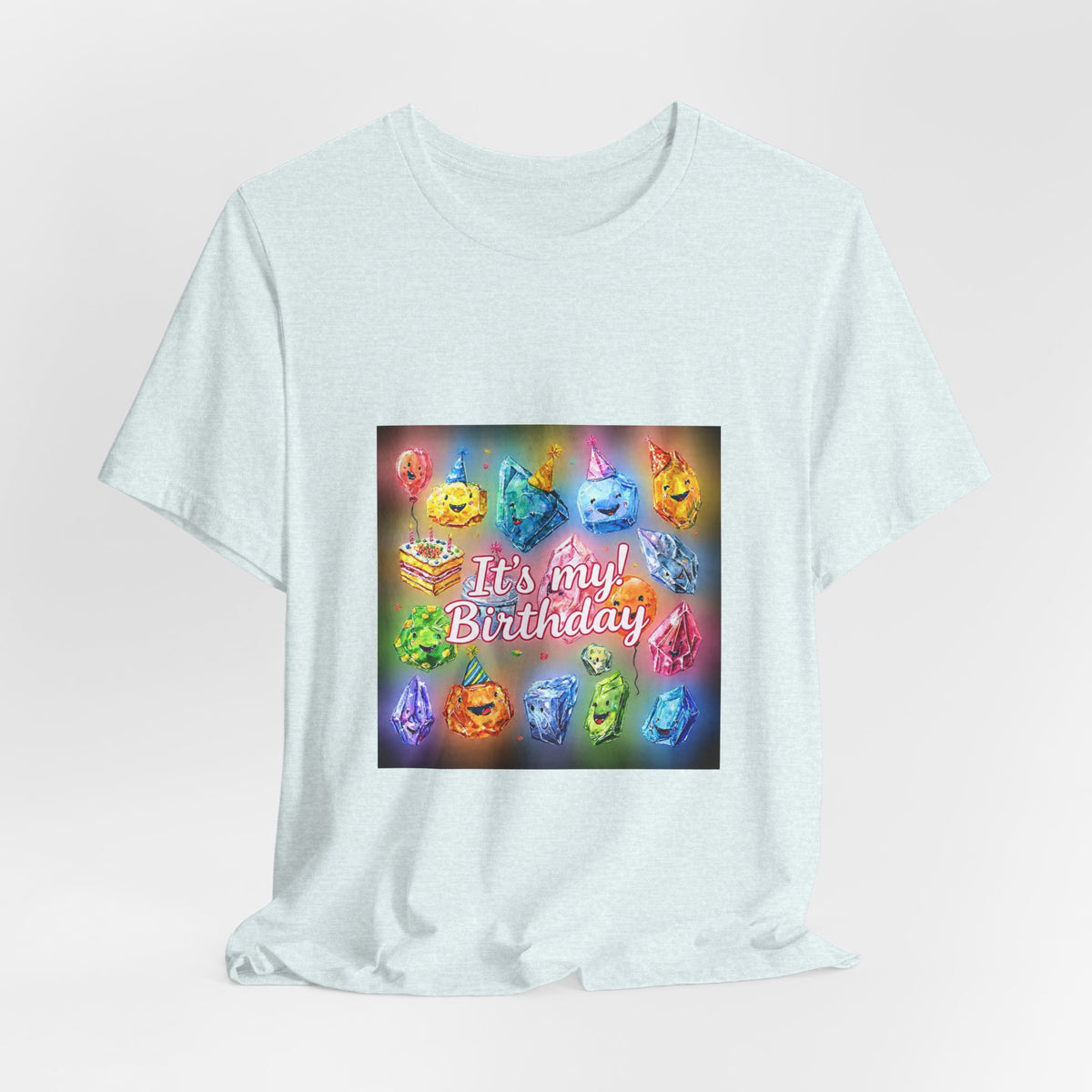 It's My Birthday Crystal Party T-Shirt | Soft Blues