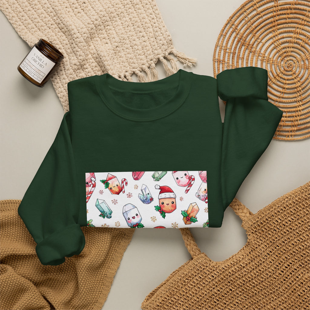 Pastel Christmas Crystal Friends Crewneck | Blues, Purples & Pinks